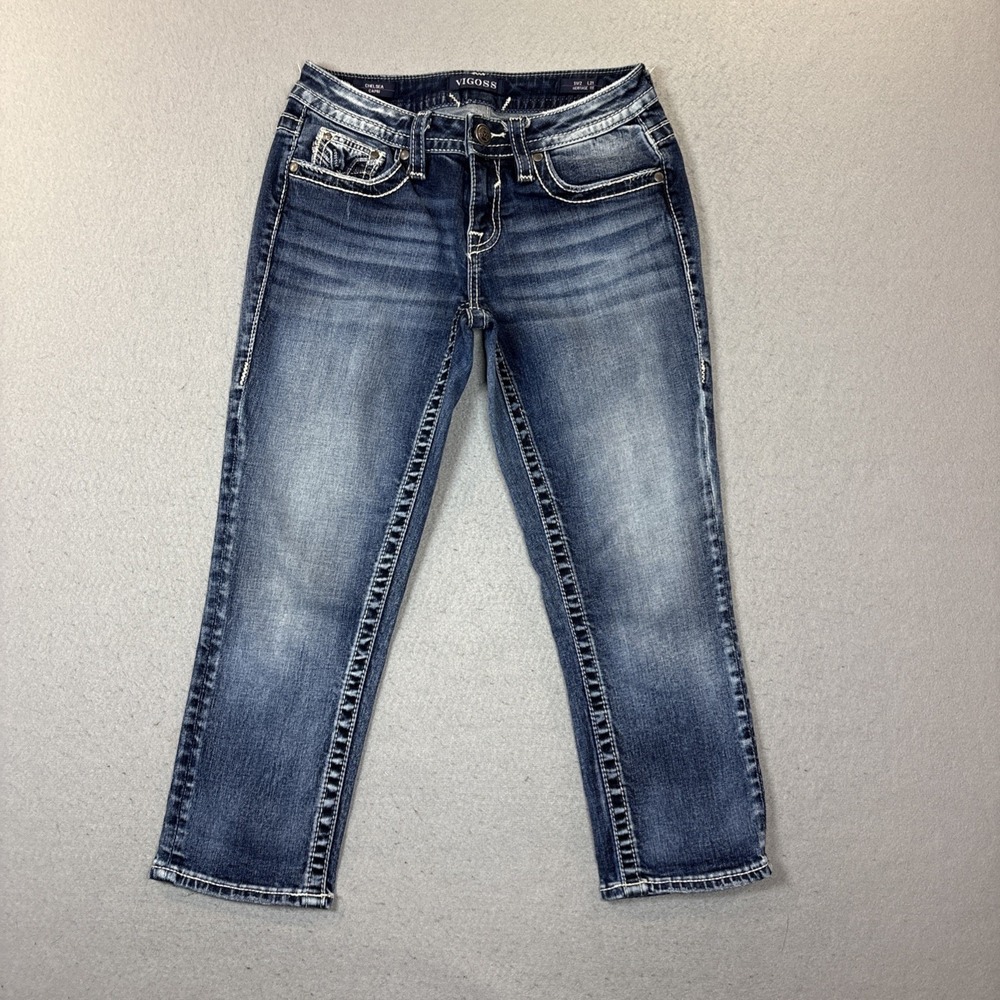 Vigoss Jeans Women's Size 1/2 L21 The Chelsea Capri Heritage Fit Denim